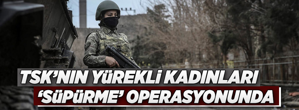 Kadın askerler Sur’da