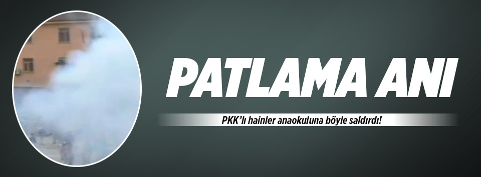 Okuldaki patlama anı güvenlik kamerasında