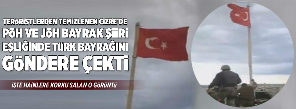 Bayrak şiiriyle Türk bayrağını göndere çektiler