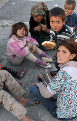 Bir ekmeği 7 kişi yediler!