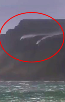 Tersine akan şelale görenleri hayrete düşürdü!