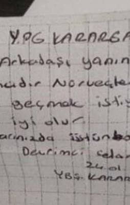 Diyarbakır’da yakalanan Norveçli'den çıkan not