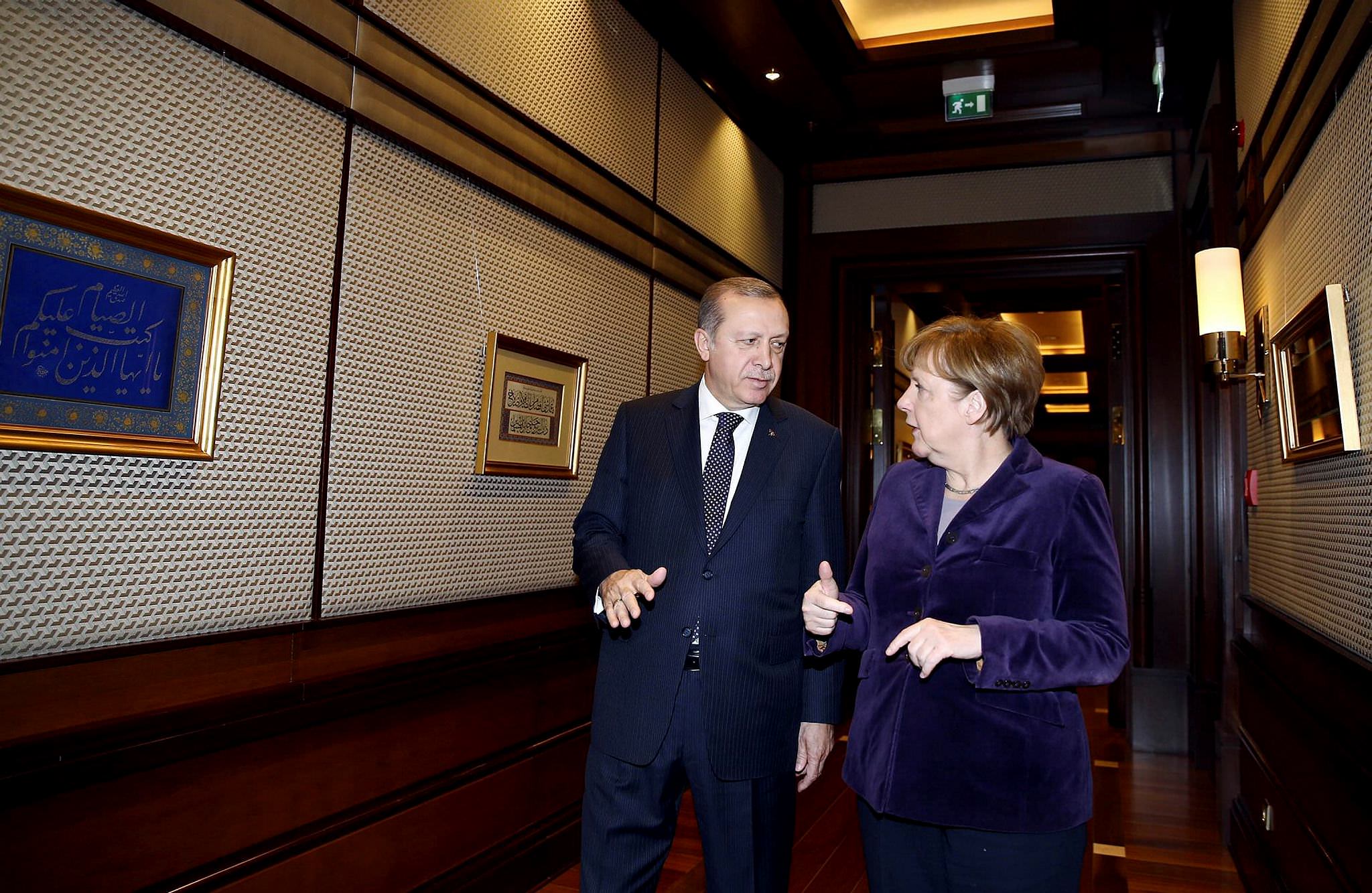 Erdoğan Merkel'i kabul etti-1