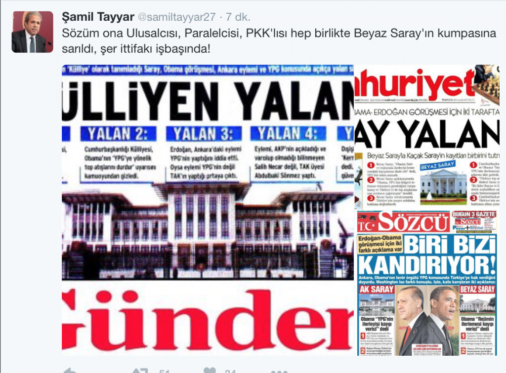 İhanet medyasından ortak manşetler-1