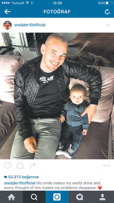 Sneijder'in ilacı oğlu