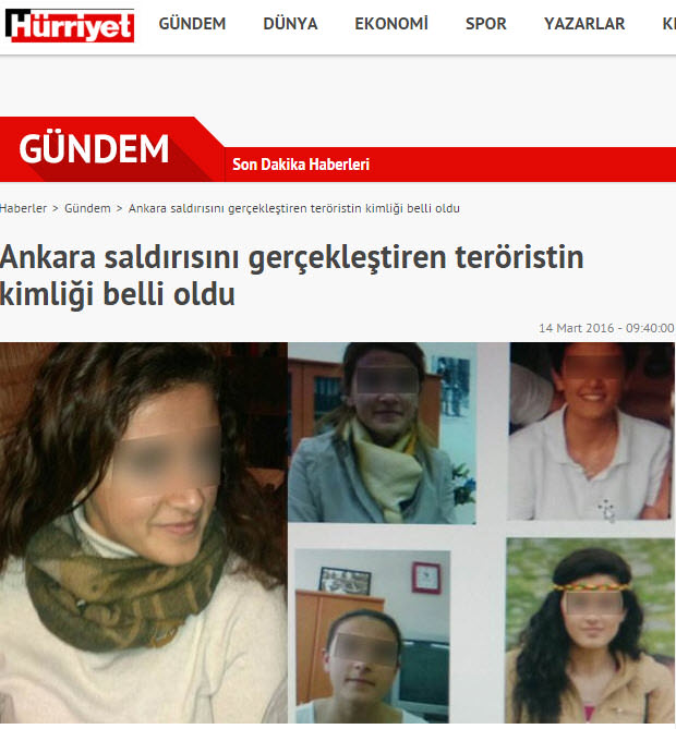 Hürriyet yine teröristleri korudu