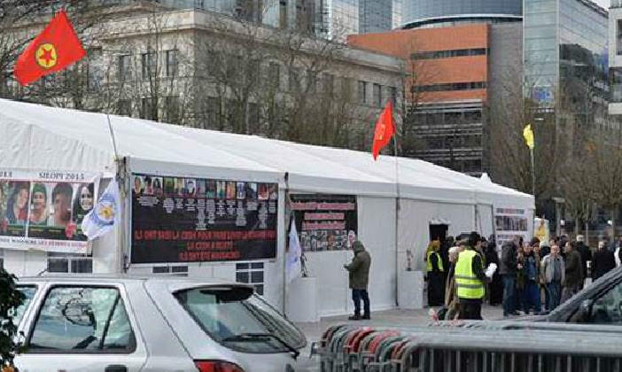 Belçika zirve öncesi PKK çadırına izin verdi