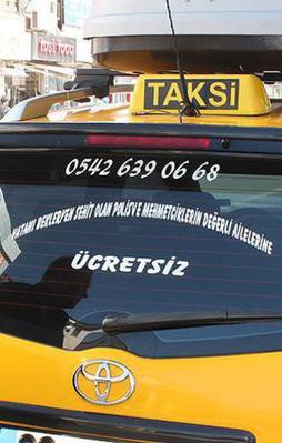 Bu taksi şehit ailelerine ücretsiz