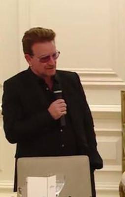 U2 grubunun solisti Bono, Çankaya Köşkü'ne çıktı