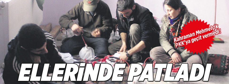 Ellerinde patladı