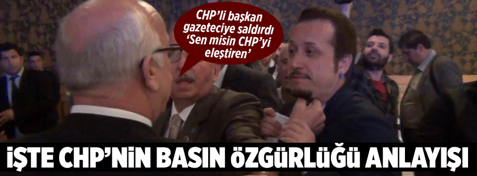 CHP’li başkan gazeteciye saldırdı