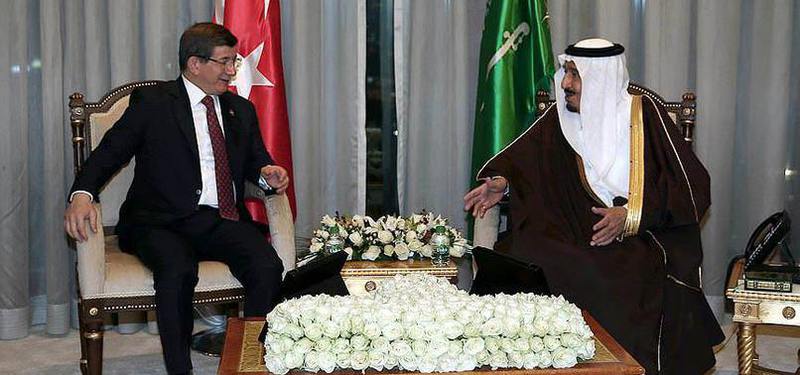 Davutoğlu ile Kral Selman görüştü
