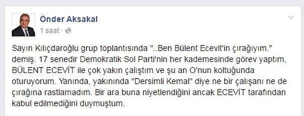 Ecevit Kılıçdaroğlu'nu kabul etmemiş!-1