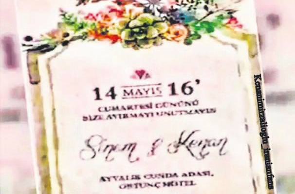 İşte Sinem Kobal ile Kenan İmirzalıoğlu'nun düğün davetiyesi - 1