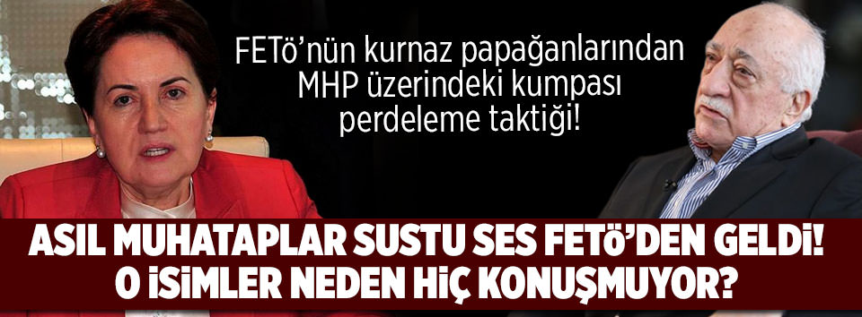 Asıl muhataplar sustu ses FETÖ’den geldi
