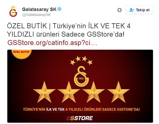G.Saray'dan F.Bahçe'ye "4 yıldız" göndermesi-1