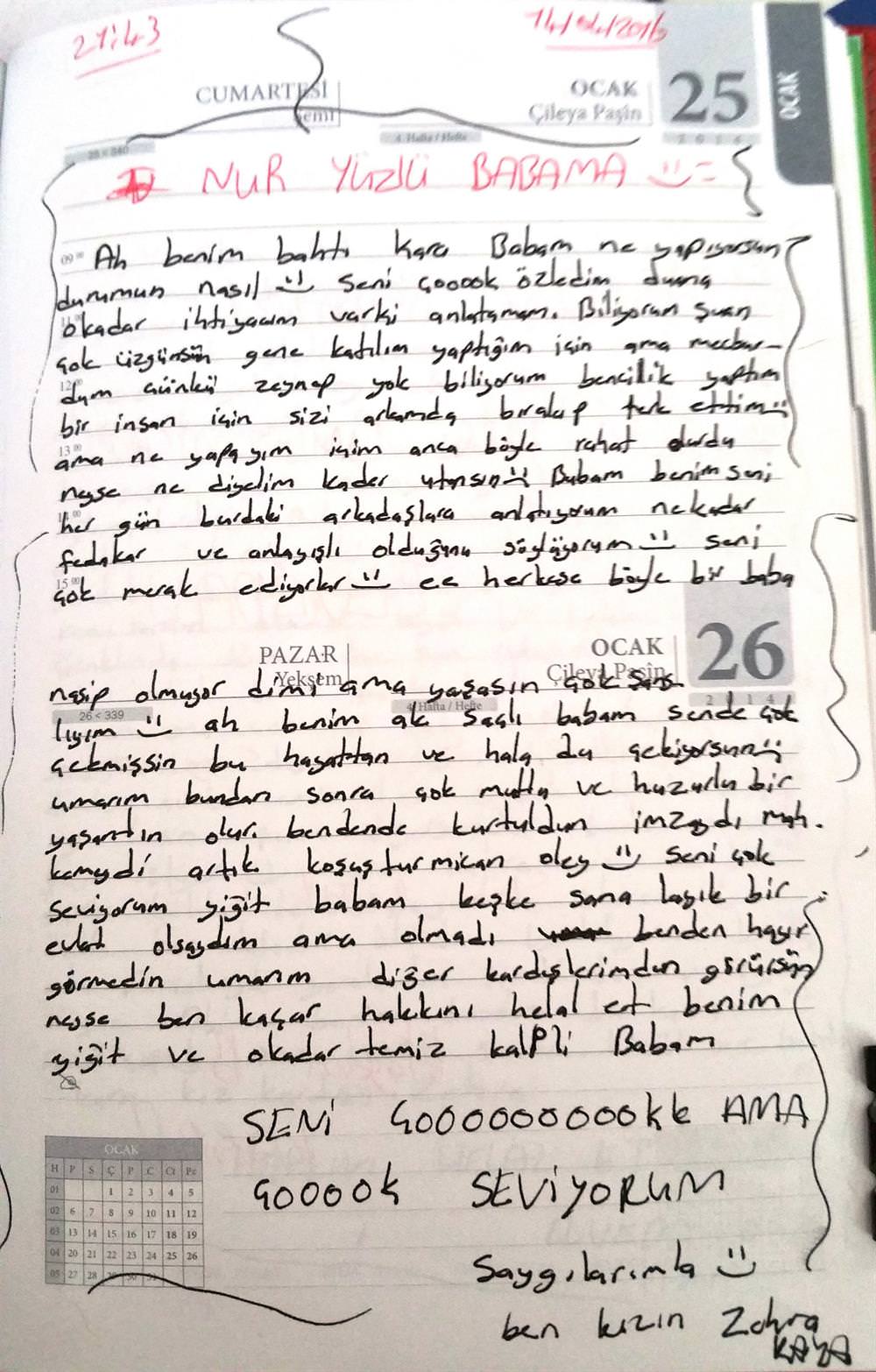 Teröristin not defterindeki pişmanlık satırları-2