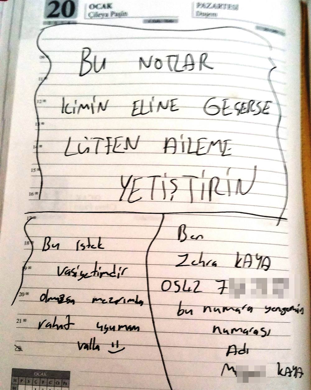 Teröristin not defterindeki pişmanlık satırları-1