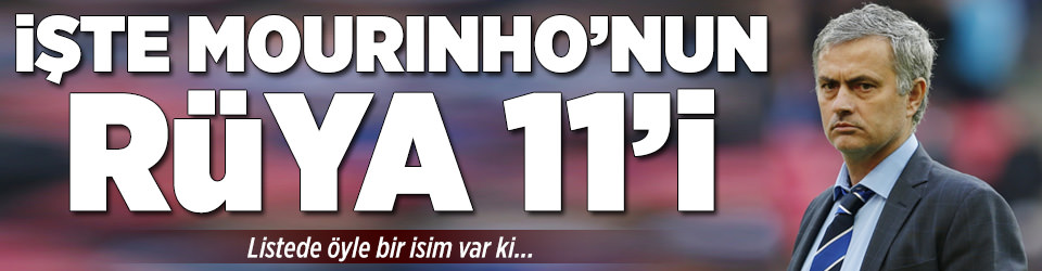 İşte Mourinho’nun rüya 11’i