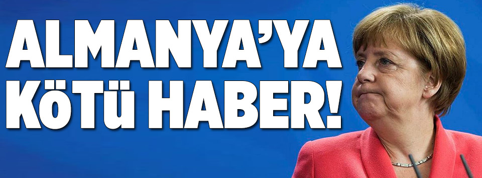 Almanya’ya kötü haber