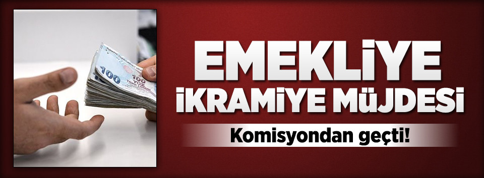 Emekliye müjde! Komisyondan geçti