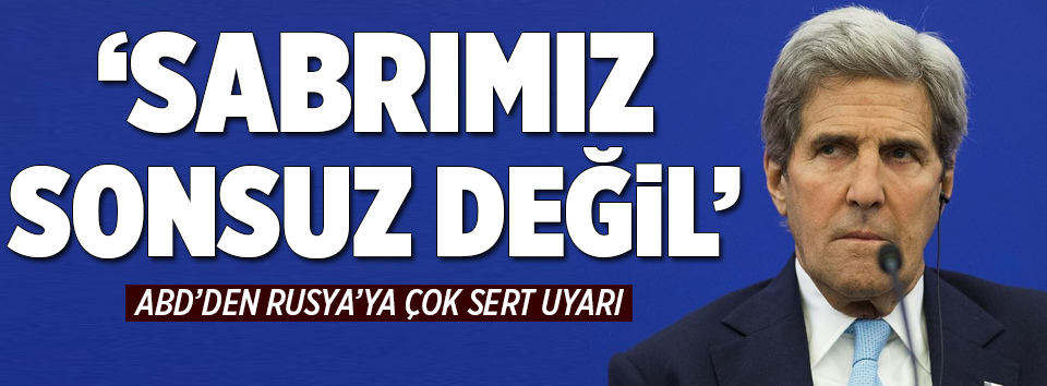 Esad konusunda sabrımız sonsuz değil
