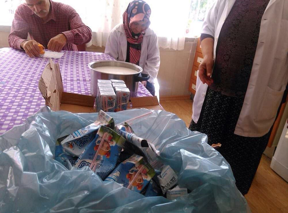 Okul sütünden yoğurt yaptılar!-1