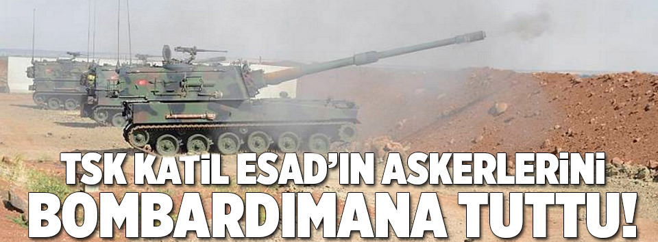 TSK rejim güçlerini bombardımana tuttu