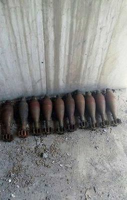 Belediye binasında 19 havan mermisi bulundu