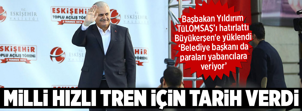 Başbakan, yerli milli hızlı tren için tarih verdi