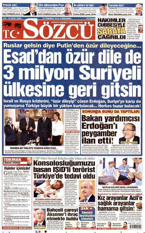 Sözcü alçaklıkta sınır tanımıyor