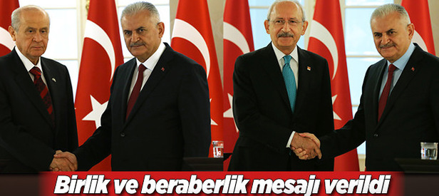 Başbakan Yıldırım parti liderleri ile görüştü