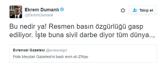 Firari terörist Dumanlı'dan alçakça tweetler!-1