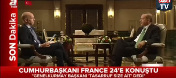 Cumhurbaşkanı Fransız televizyonuna konuştu