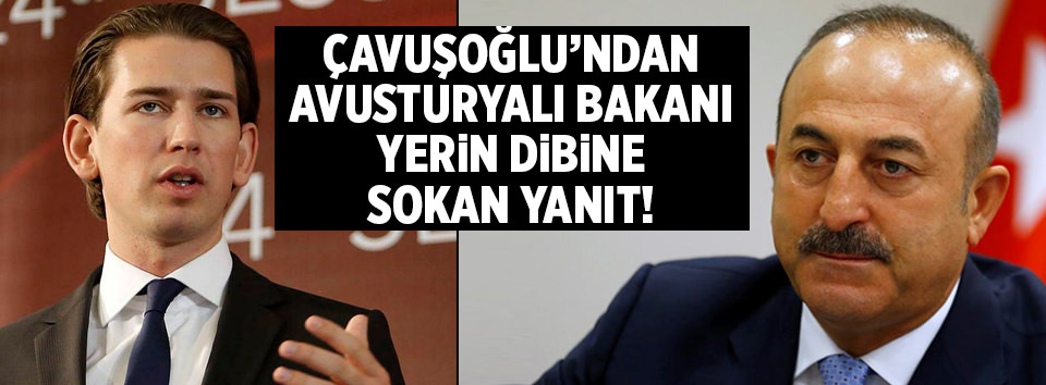 Çavuşoğlu’ndan Avusturyalı mevkidaşına tokat gibi yanıt!