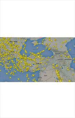 20 saniyede 1 uçak geçti