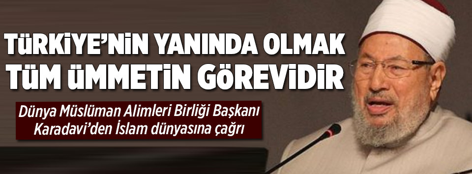 Karadavi: Türkiye’nin yanındayız