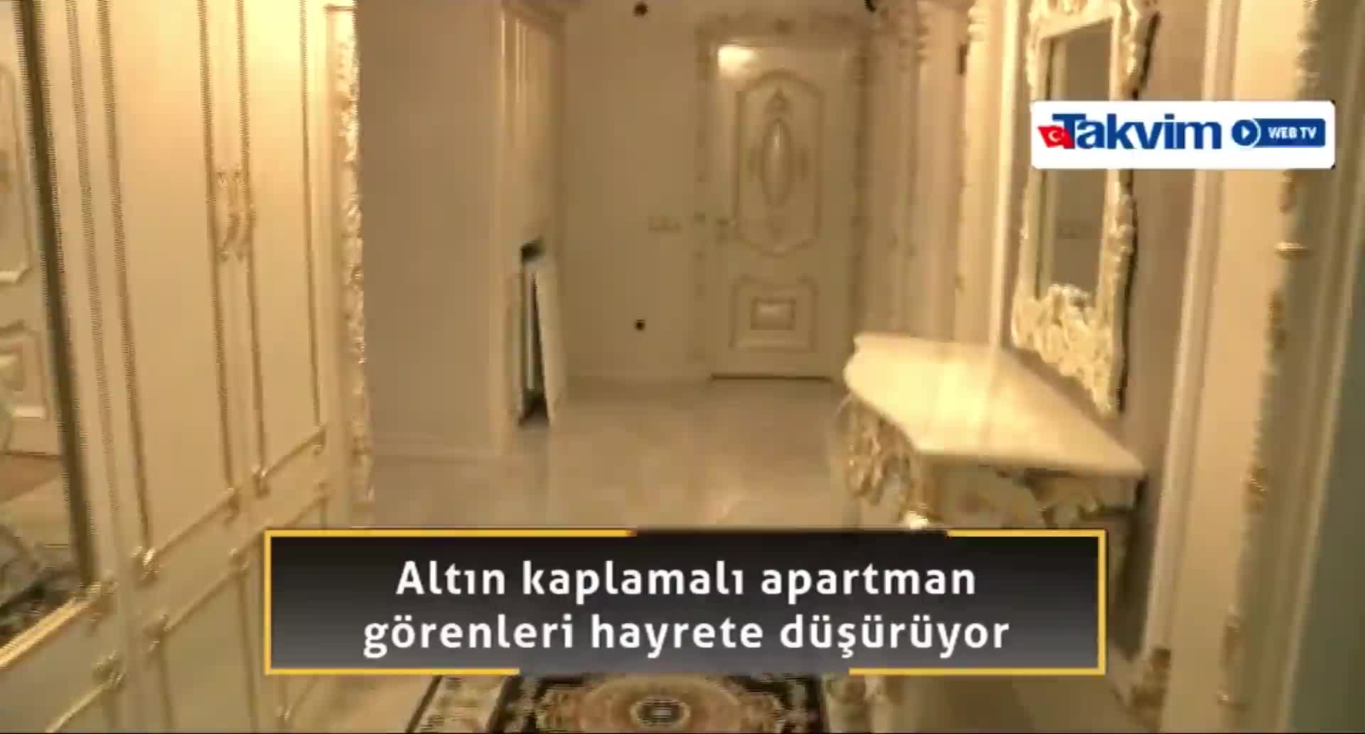 Altın kaplama apartman görenleri hayrete düşürüyor Altın kaplama apartman görenleri hayrete düşürüyor