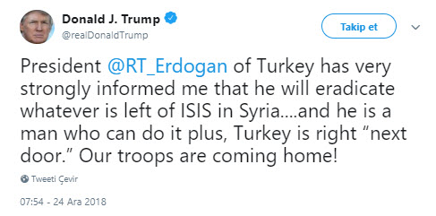 Son dakika: Donald Trump'tan bir Erdoğan mesajı daha-1