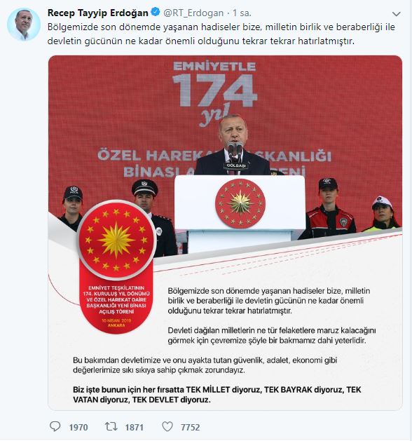Başkan Erdoğan'dan mesaj-1