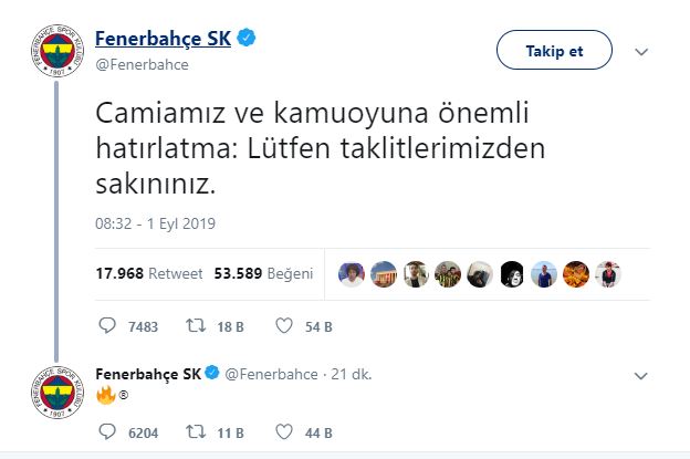 Fenerbahçe'den Galatasaray'a flaş gönderme: Taklitlerimizden sakının-2