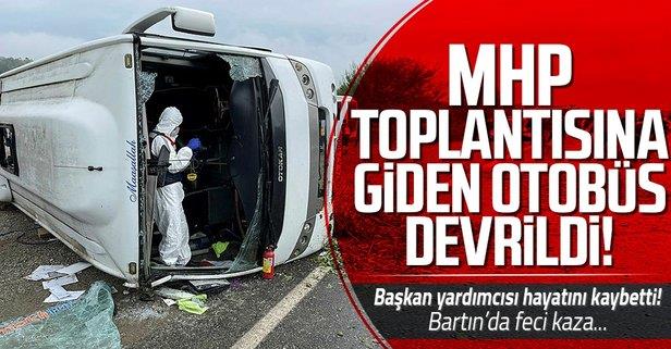 Bartın'da MHP toplantısına giden otobüs devrildi: 2 ölü 19 yaralı-1