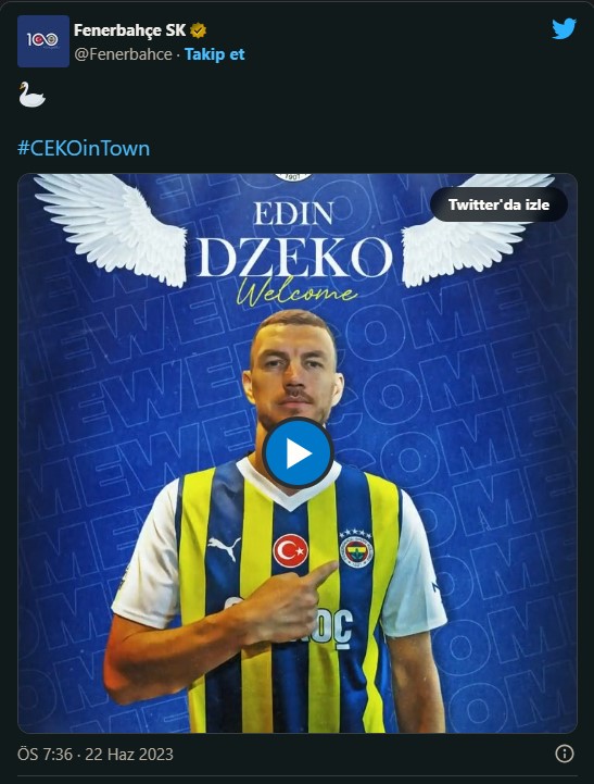 SON DAKİKA I Fenerbahçe Edin Dzeko’yu Resmen Açıkladı!