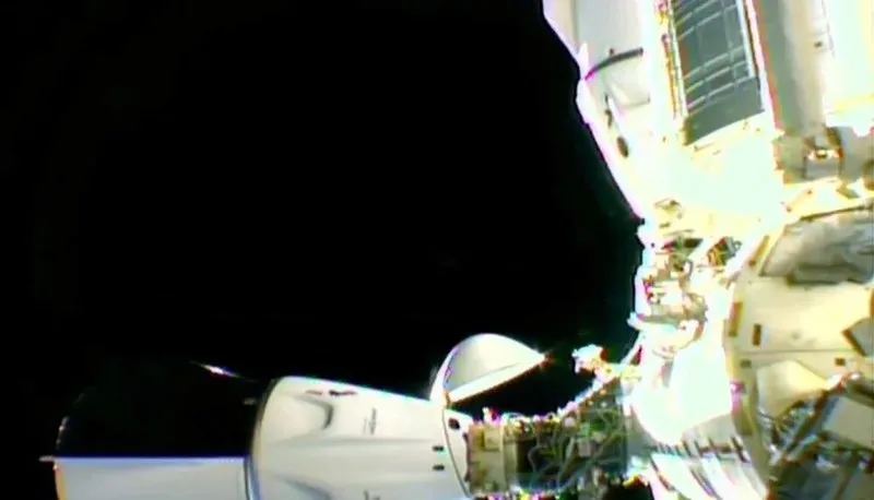 Dragon kapsülünün dışarıdan görüntüsü.