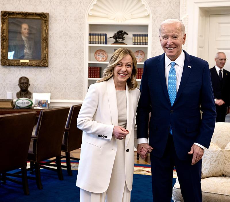 İtalya Başbakanı Giorgia Meloni ve ABD Başkanı Joe Biden