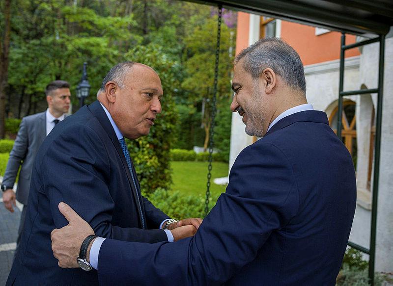 Mısır Dışişleri Bakanı Şukri ile Hakan Fidan