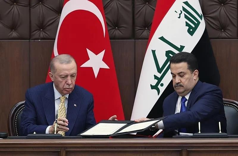 Başkan Erdoğan ve Irak Başbakanı Muhammed Şiya es-Sudani.