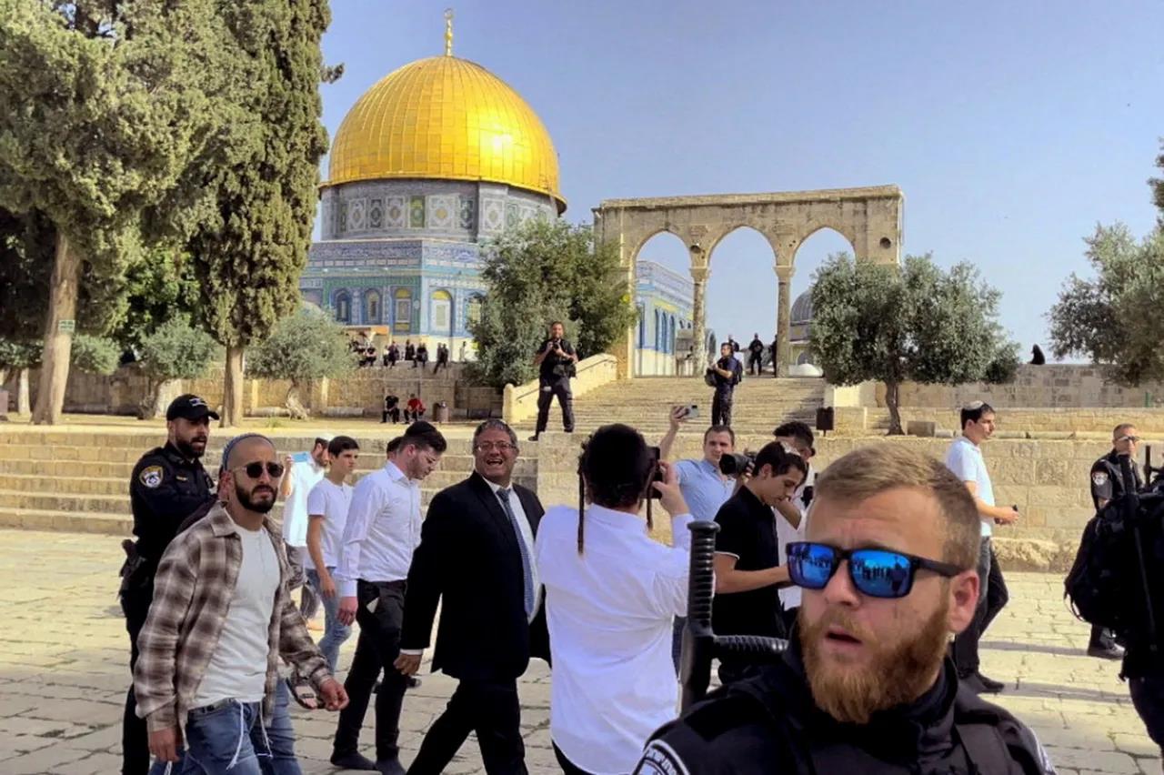 Ulusal güvenlik bakanı olan aşırı sağcı milletvekili Itamar Ben-Gvir, 2022'de Tapınak Tepesi'ni ziyaret ediyor