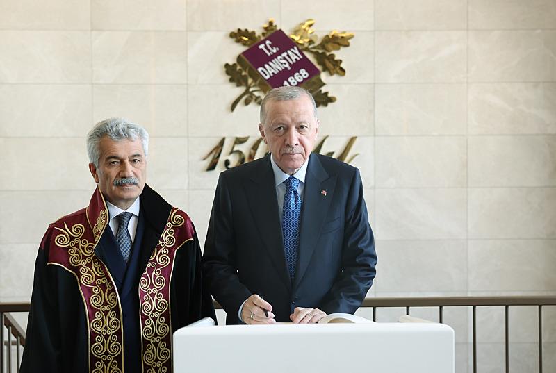 Danıştay Başkanı Zeki Yiğit ve Başkan Recep Tayyip Erdoğan