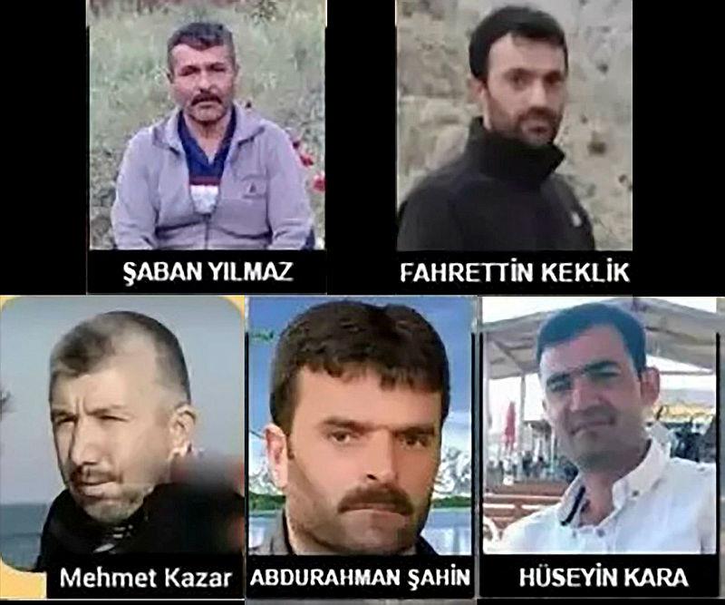 Erzincan'ın İliç ilçesindeki maden ocağında cansız bedenleri çıkarılan Fahrettin Keklik, Şaban Yılmaz, Mehmet Kazar, Abdurrahman Şahin ve Hüseyin Kara için toplu cenaze namazı kılındı. 